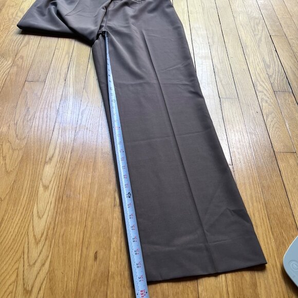 Agnona Women's Size 16 (52IT) Brown High-Waisted 100% Wool Trousers - Picture 5 of 11